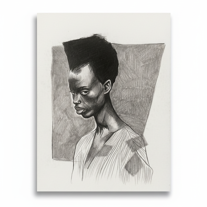 Unmovable ORIGINAL PENCIL DRAWING