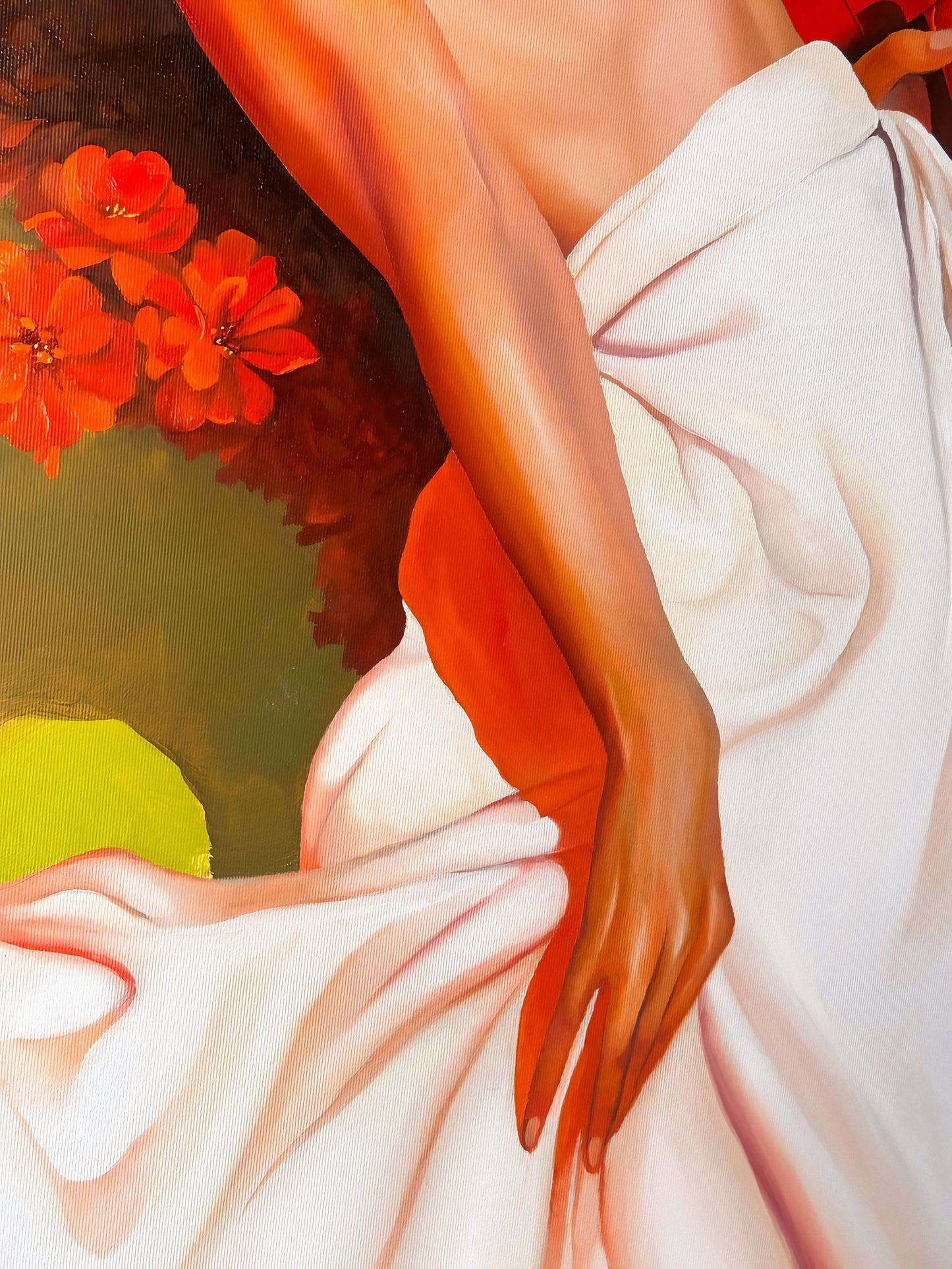 Le gun ou la rose  ORIGINAL OIL PAINTING