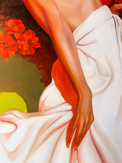 Le gun ou la rose  ORIGINAL OIL PAINTING