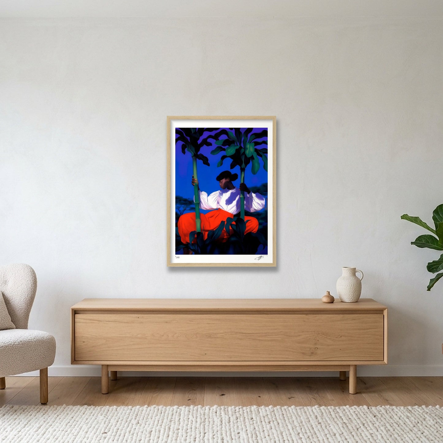 Solène — 42×59cm, 17×23" Oak Frame